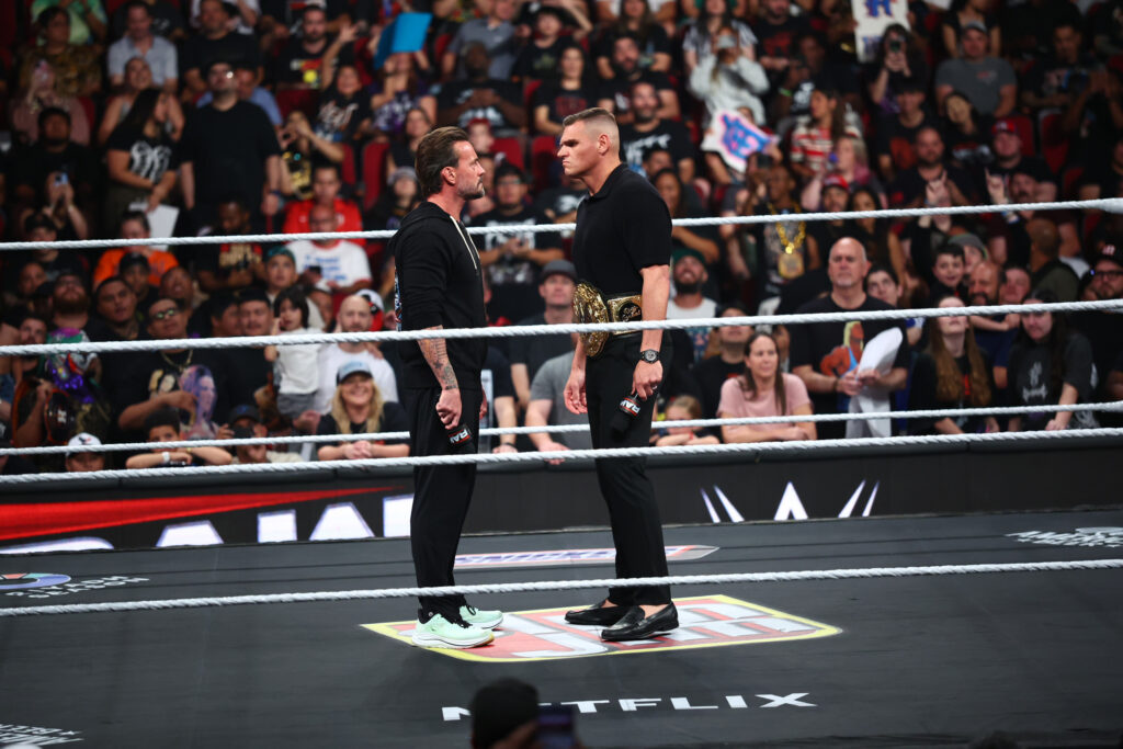 CM Punk and Gunther face to face on WWE Monday Night RAW