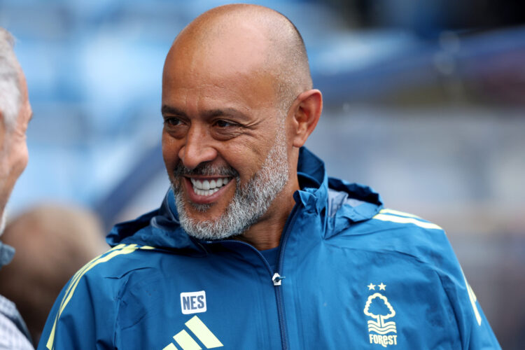 Nuno Espirito Santo looks on during a Nottingham Forest pre-season friendly