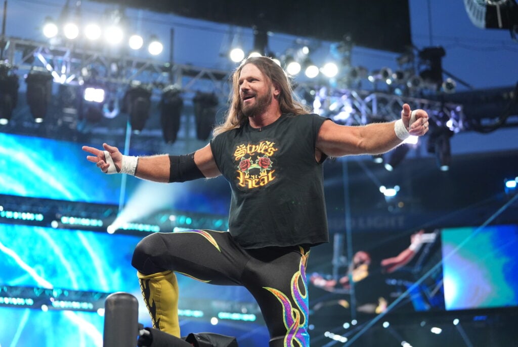 AJ Styles making his Eddie Guerrero-inspired entrance at WWE SummerSlam 2025