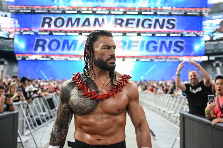 Roman Reigns making his entrance at WWE SummerSlam 2025