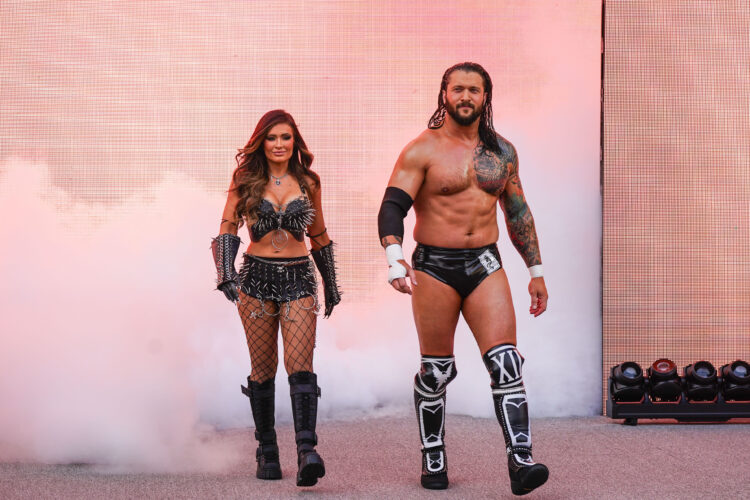 Karrion Kross and Scarlett making their entrance at SummerSlam 2025