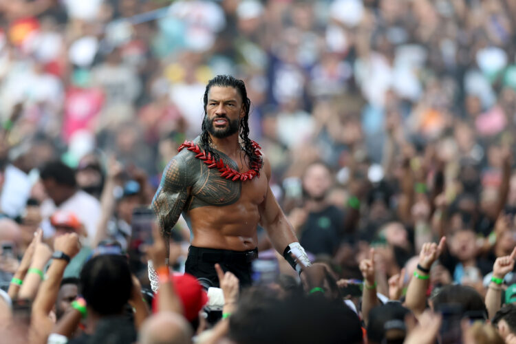 Roman Reigns making his WWE entrance at SummerSlam