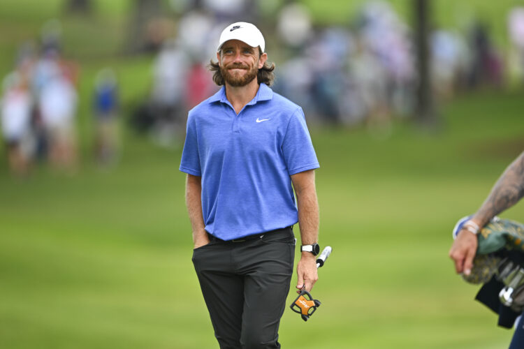 Tommy Fleetwood of England on the 17th green during the second round of FedEx St. Jude