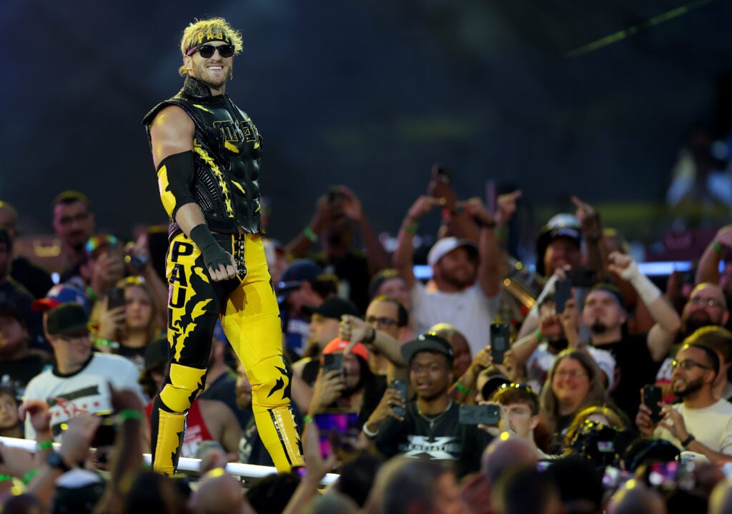 Logan Paul making his WWE entrance at SummerSlam 2025