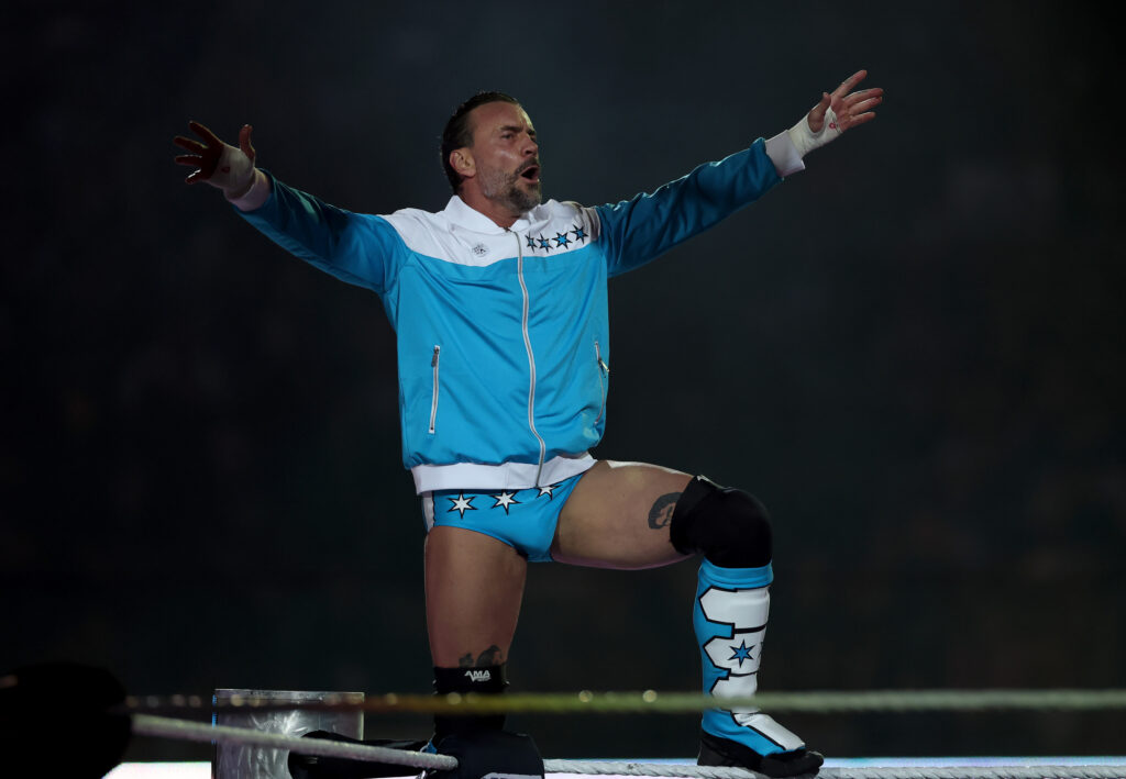 CM Punk making his WWE SummerSlam entrance in 2025