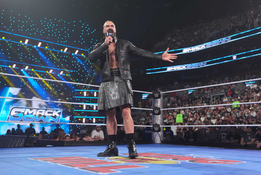 Drew McIntyre cutting a promo on WWE SmackDown in Dublin, Ireland