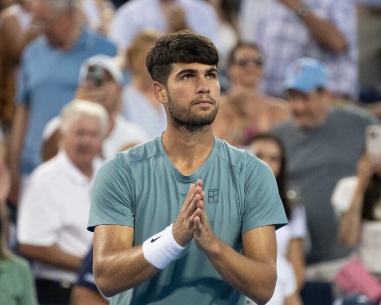 Carlos Alcaraz at the Cincinnati Open in 2025