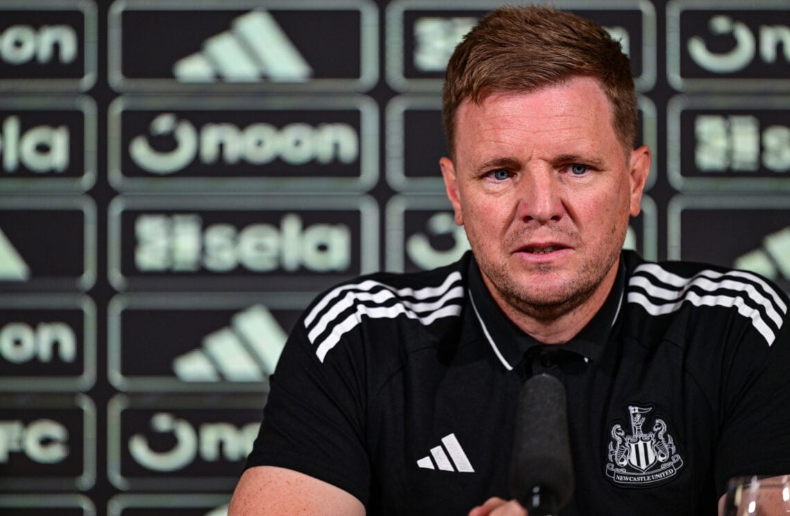 Newcastle United Head Coach Eddie Howe speaks to the media.
