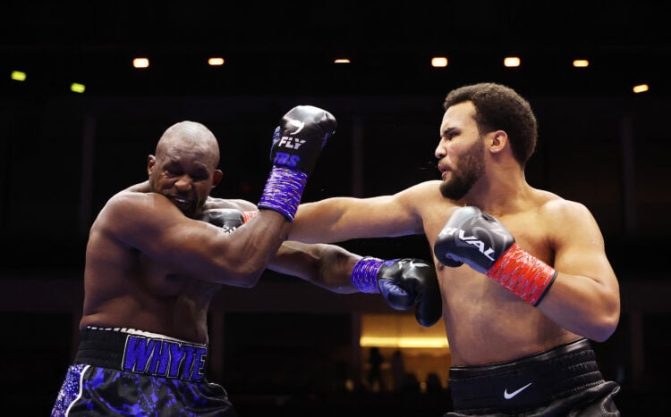 Moses Itauma punches Dillian Whyte