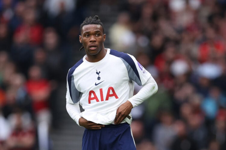 Destiny Udogie looks on during Tottenham Hotspur's Premier League match against Bournemouth.