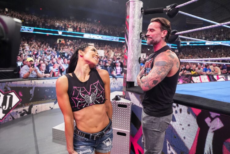AJ Lee and CM Punk on WWE SmackDown in Chicago, Illinois