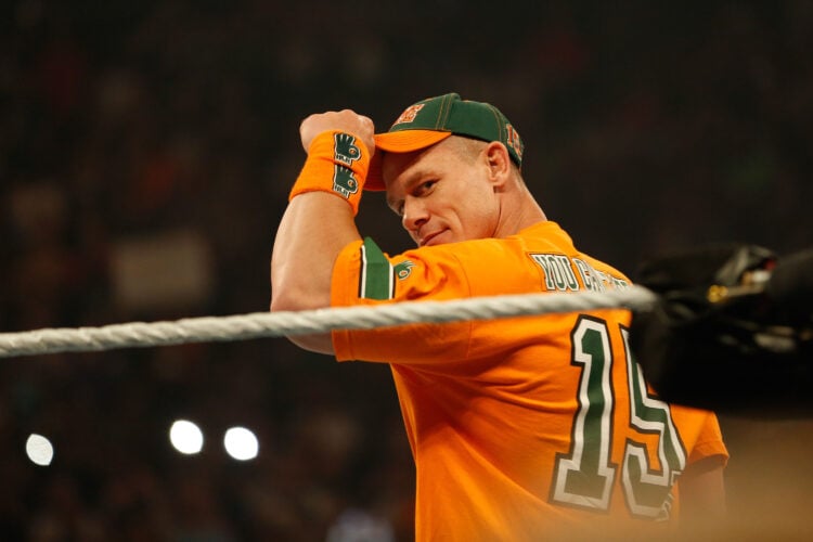 John Cena making his entrance during WWE SummerSlam 2015