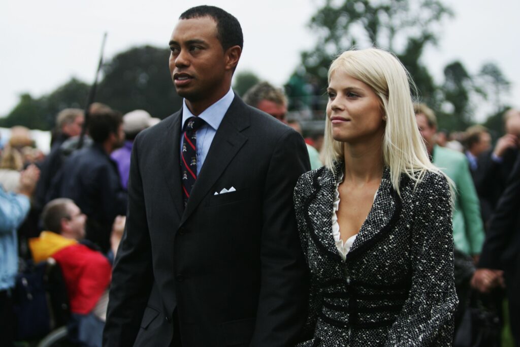 Tiger Woods and his then wife Elin attend the 2006 Ryder Cup Opening Ceremony
