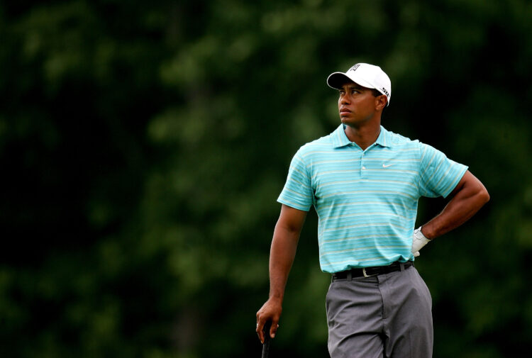Tiger Woods playing at Oakmont Country Club at the U.S. Open Championship in 2007