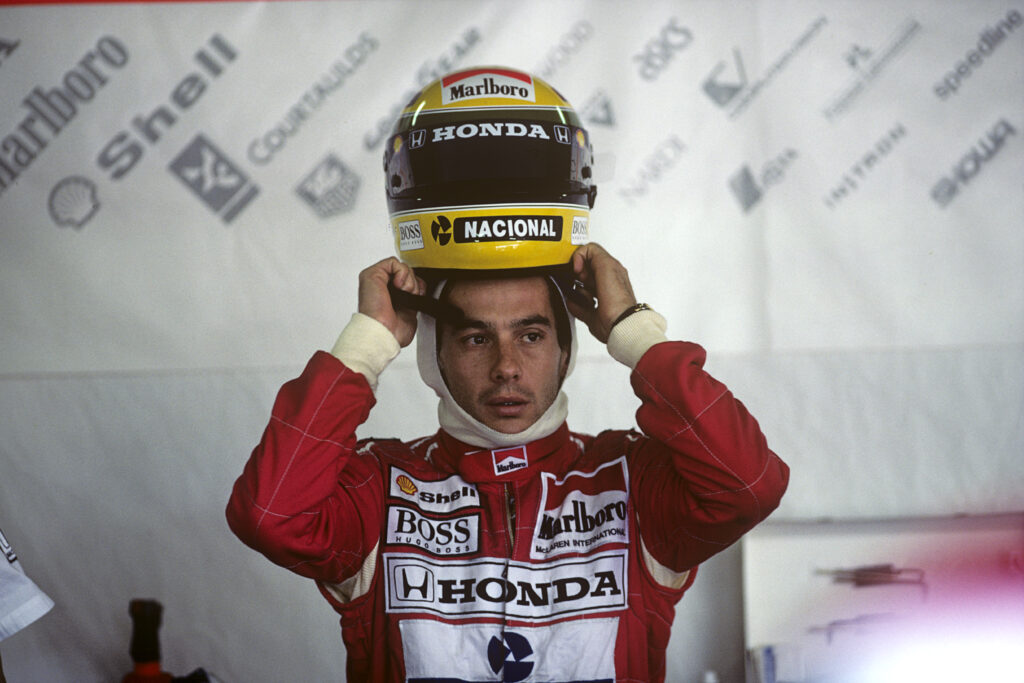 Ayrton Senna of McLaren at the Grand Prix of San Marino