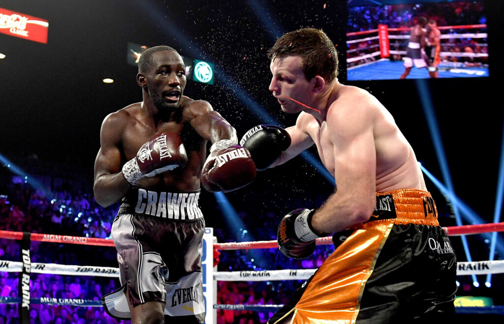 Terence Crawford punches Jeff Horn