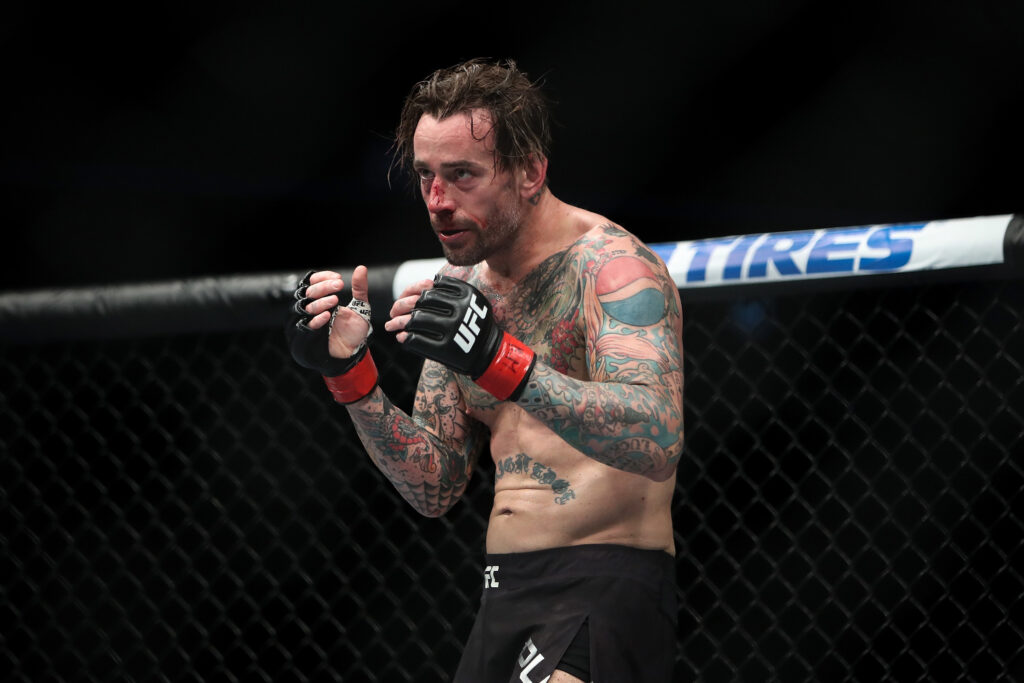 CM Punk during his match with Mike Jackson at UFC 225