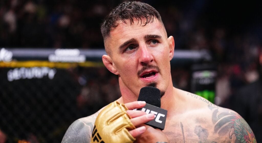 Tom Aspinall speaks after his win over Curtis Blaydes at UFC 304