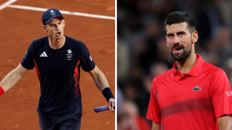 Andy Murray at the 2024 Olympics and Novak Djokovic at Roland Garros 2025