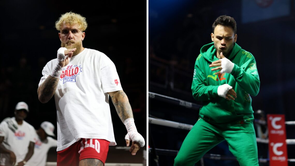 Jake Paul during his open workout fight in California, Julio Cesar Chavez Jr during his open workout before his fight with Jake Paul