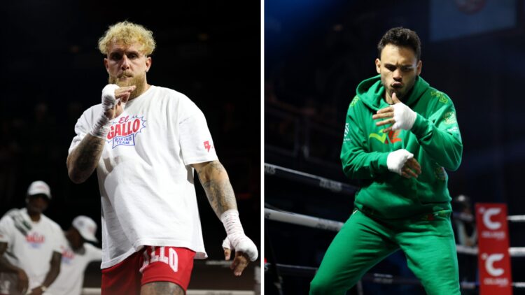 Jake Paul during his open workout fight in California, Julio Cesar Chavez Jr during his open workout before his fight with Jake Paul