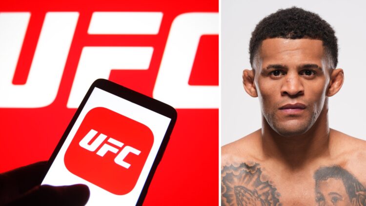 UFC Logo (left) and Patchy Mix UFC fighter headshot (right)
