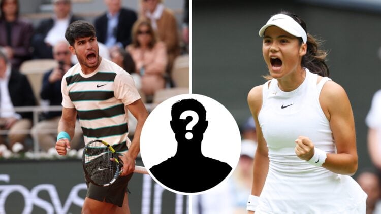 Carlos Alcaraz at Roland Garros 2025 and Emma Raducanu at Wimbledon 2025