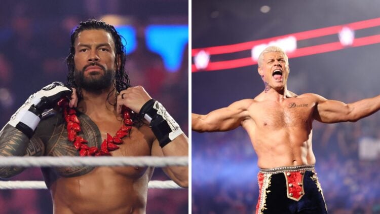 Roman Reigns at WrestleMania 41 and Cody Rhodes competing on WWE Raw