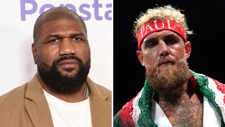 Rampage Jackson (left) attends the premiere of "The Bay", Jake Paul (right) before his fight against Julio Cesar Chavez Jr.