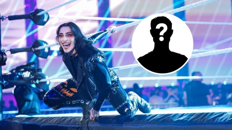 Rhea Ripley (left) poses in the ring before Night of Champions match.