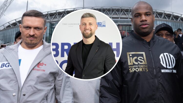 Oleksandr Usyk and Daniel Dubois face off, Carl Froch (middle) attends The British Boxing Awards 2025