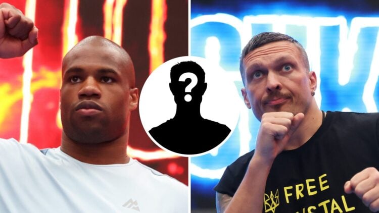 Daniel Dubois (left) acknowledges the crowd during the 'Undisputed' media workout at BOXPARK, Oleksandr Usyk (right) acknowledges the crowd during ...