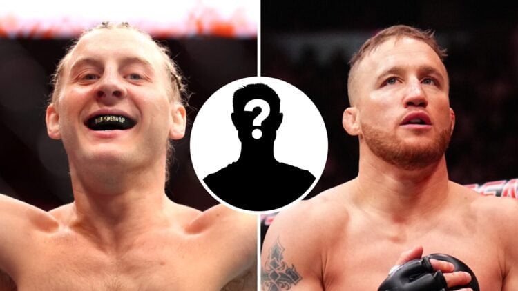 Paddy Pimblett (left) enters octagon for Michael Chandler fight, Justin Gaethje (right) enters the Octagon in a lightweight fight during the UFC 313