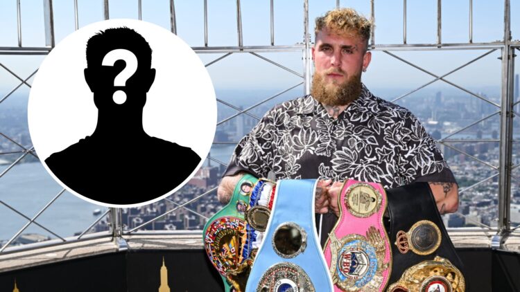 Jake Paul (right) on top of the Empire State Building to kick off Katie Taylor v Amanda Serrano 3 fight week