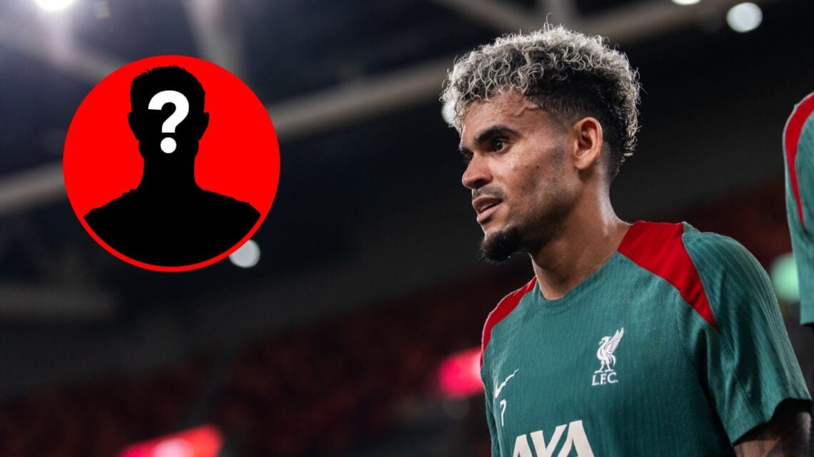 Luis Diaz looks on during a Liverpool pre-season training session
