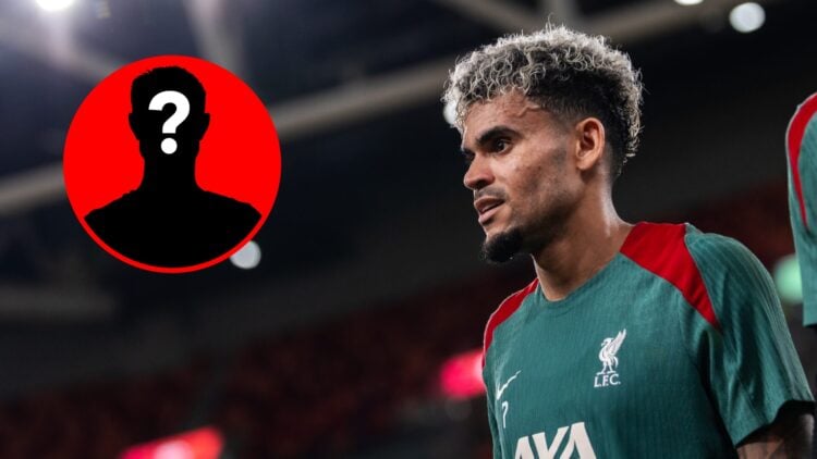 Luis Diaz looks on during a Liverpool pre-season training session