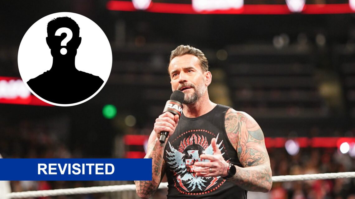 CM Punk cutting a promo on WWE Raw in 2024
