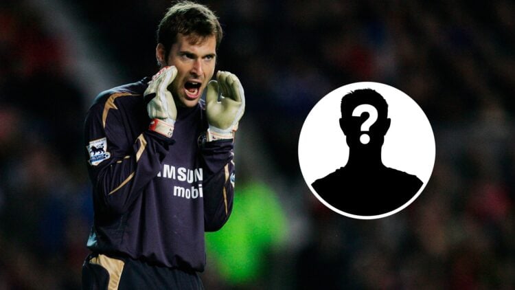 Petr Cech featuring for Chelsea in the Barclays Premiership Manchester United v Chelsea