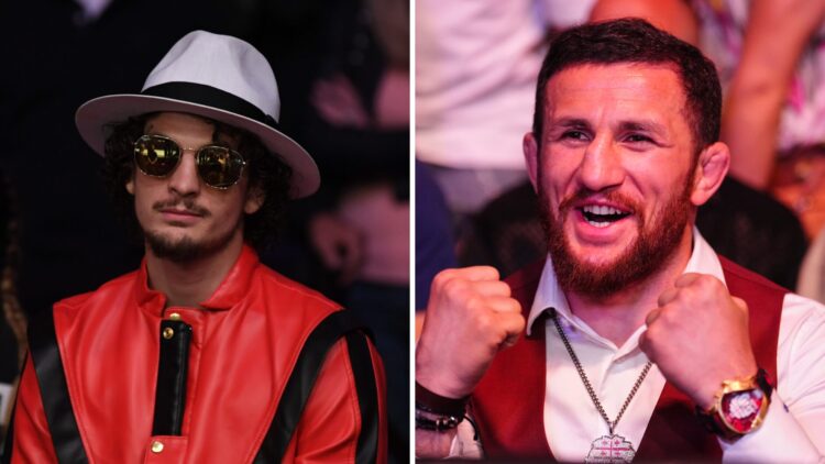 Merab Dvalishvili (right) attends the UFC 317 event, Sean O'Malley (left) attends UFC Fight Night
