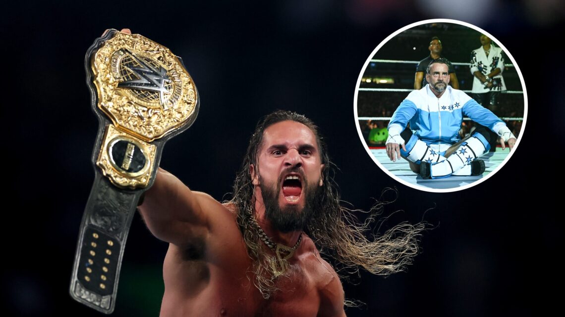 Seth Rollins holding the World Heavyweight Championship after defeating CM Punk at WWE SummerSlam 2025