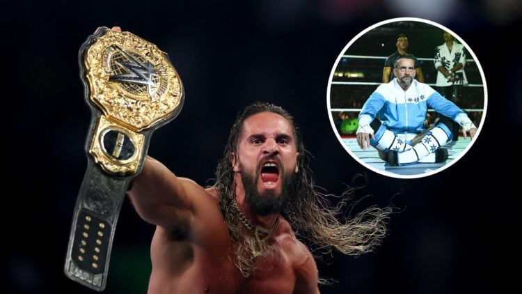 Seth Rollins holding the World Heavyweight Championship after defeating CM Punk at WWE SummerSlam 2025