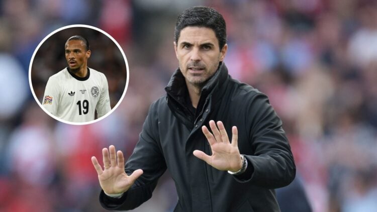 Mikel Arteta of Arsenal looks on at the Emirates.
