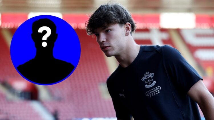 Tyler Dibling looks on before Southampton FC v Manchester City FC