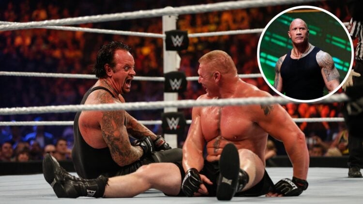 Brock Lesnar and The Undertaker's iconic laugh-off at WWE SummerSlam 2015