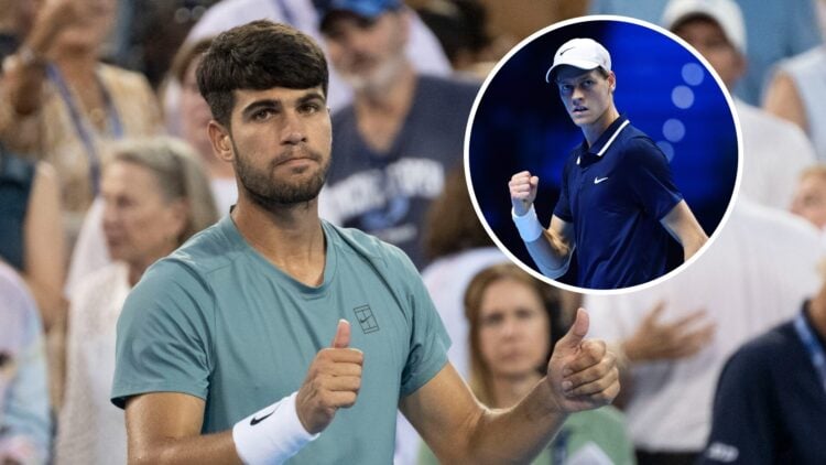 Carlos Alcaraz thanking the crowd after his victory against Alexander Zverev at the 2025 Cincinnati Open
