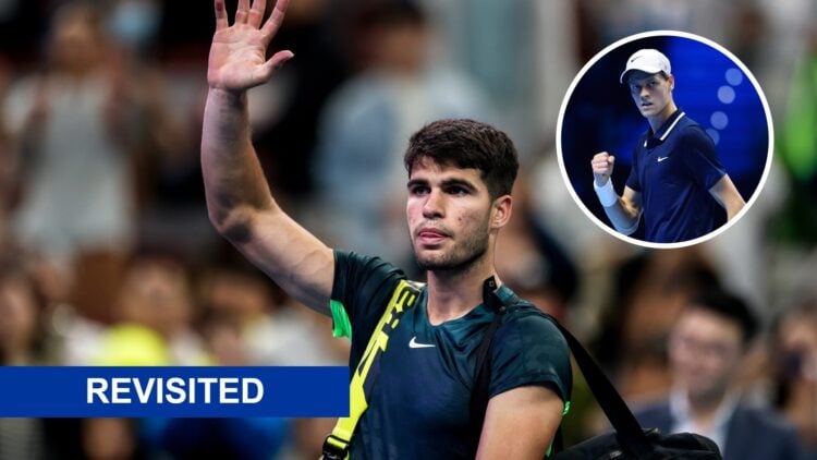 Carlos Alcaraz after his Beijing 2023 loss to Jannik Sinner