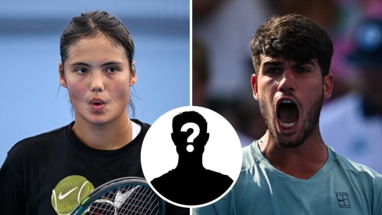 Carlos Alcaraz and Emma Raducanu at the Cincinnati Open in 2025