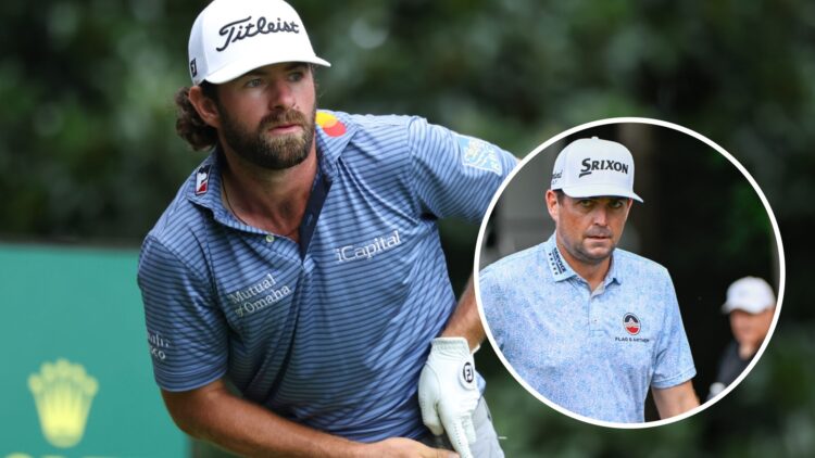 Keegan Bradley (right) and Cameron Young (left) at the 2025 Tour Championships