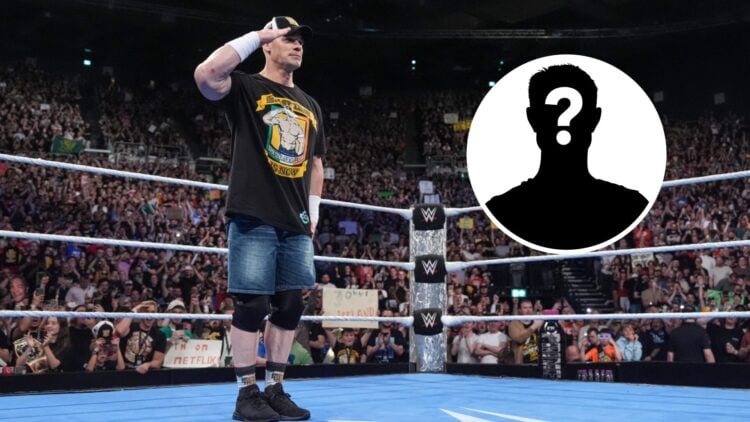 John Cena saluting the WWE audience on SmackDown in Dublin, Ireland.