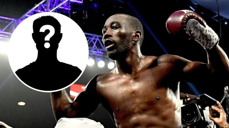 Terence Crawford celebrates on the ropes against Jeff Horn